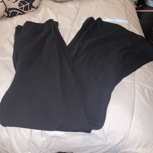 Fold over flare out yoga pants